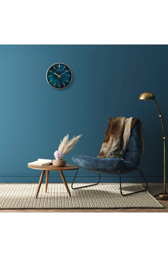 0250 GH2 İnce Çerçeve Oniks Mermer Desen Duvar Saati