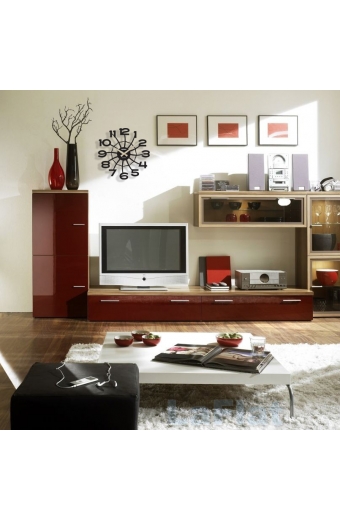 1158 B Lazer Kesim Örümcek Ağı Siyah Duvar Saati