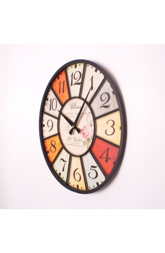 2059-3 Ferforje Küçük Boy Güllü Duvar Saati