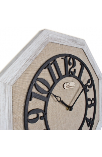 2098 WI Sekizgen Ahşap Duvar Saatı