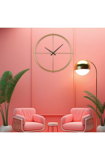 2649 G Ferforje Büyük Boy İskelet Duvar Saati