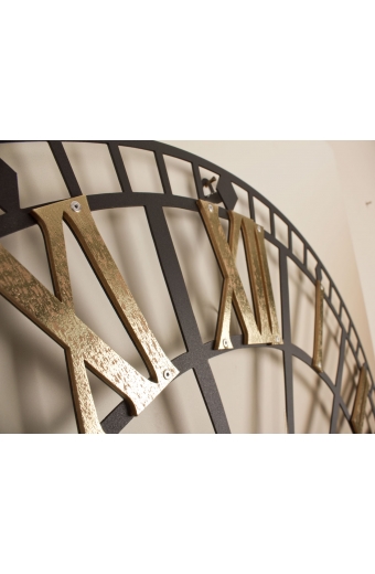 2686 BG Ferforje Orta Boy Siyah İskelet Altın Varak Roma Rak.