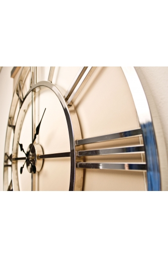 2688 S Ferforje 76 Cm. Kromaj İskelet Duvar Saati