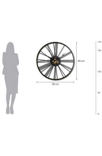 2689 G Metal Roma Rakam Duvar Saati