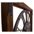 2696 ABG Aged Wooden And Rustic Metal Wall Clock