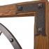 2696 ABG Aged Wooden And Rustic Metal Wall Clock