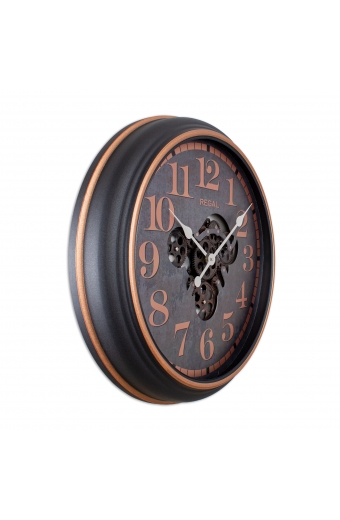 4640 BC2 Çarklı Dekoratif Metal Duvar Saati