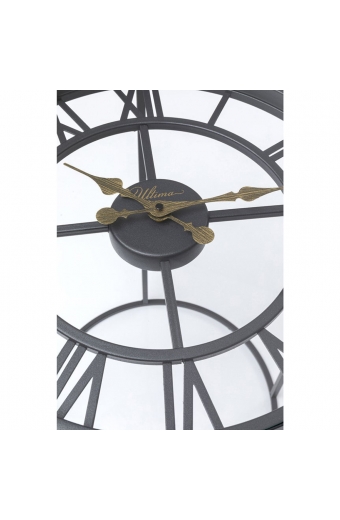 T 2654 B İskelet Saatli Ferforje Yan Sehpa 42 cm.