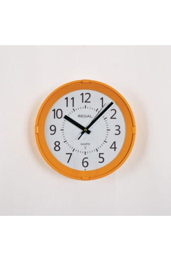 0225 OWL Gece Işıklı, Sese Duyarlı Duvar Saatı Turuncu