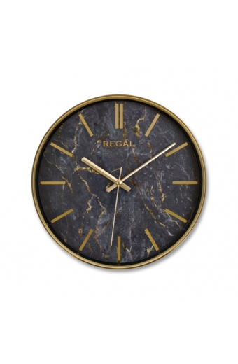 0250 GB2 İnce Çerçeve Oniks Mermer Desen Duvar Saati
