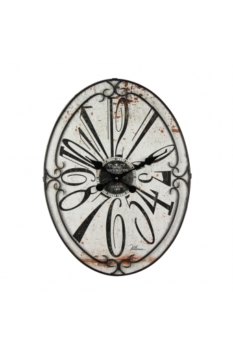 2660 W Ferforje Süslemeli Oval Duvar Saati