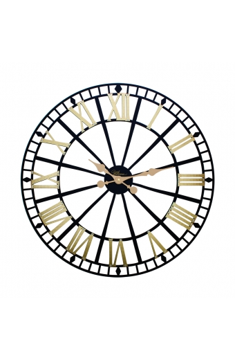 2686 BG Ferforje Orta Boy Siyah İskelet Altın Varak Roma Rak.