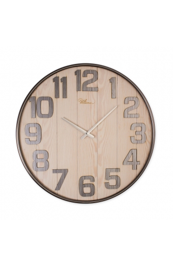 3646 ES  Metal / Ahşap 62 cm. Duvar Saati