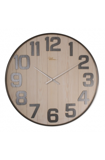 3649 ES  Metal / Ahşap 90 cm. Duvar Saati