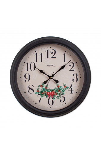 4400 B2 Çiçek Desenli Metal Duvar Saati