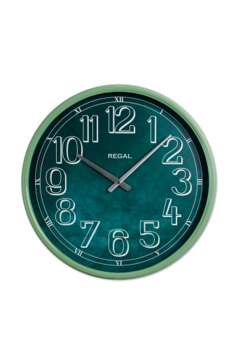 4510 HH Eskitme Yeşil Metal Duvar Saati