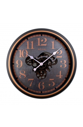 4640 BC2 Çarklı Dekoratif Metal Duvar Saati