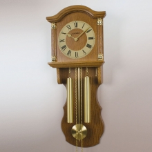 6411 EP Solid Wood Weight Driven Wall Clock