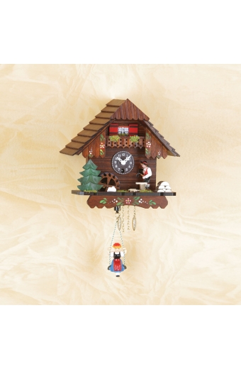 G 224 SM Guguklu Tip Günlük Kurmalı 19 Cm. Melodili Mintatür Saat