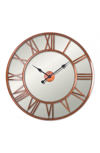 M 2688 C Ferforje 76 Cm. Bakır Renk Ayna Duvar Saati