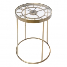 T 2654 G İskelet Saatli Ferforje Yan Sehpa 42 cm.