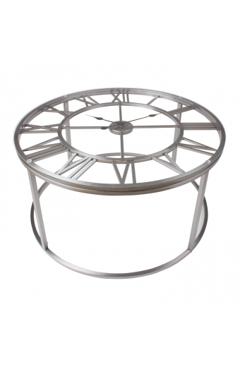 T 2688 S İskelet Saatli Ferforje Yan Sehpa 76 cm.